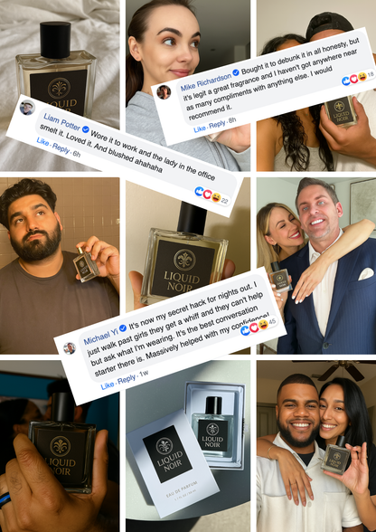 Turn Heads and Ignite Her Desire with Two Sprays of Liquid Noir Cologne